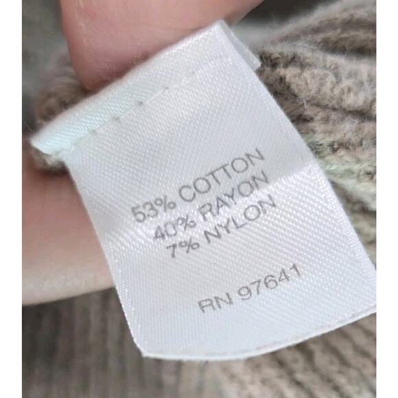 J Jill Sweater Womens Large P Petite Tan Brown Boat Neck Zip Side Cotton - Picture 9 of 11